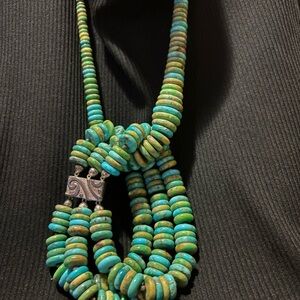 Turquoise Bead Multi-Strand Necklace